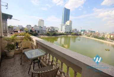 High floor one bedroom serviced apartment lakeview in Ba Dinh, near Lotte